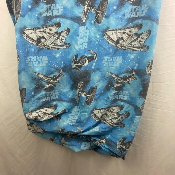 Star Wars 4 pc-Twin Flat Fitted Sheet Pillowcase Darth Vader Falcon Fighter - Picture 7 of 11